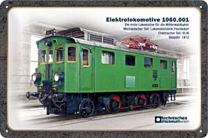 Blechschild "Elektrolokomotive 1060.001"
