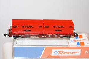 DB Taschenwagen Sdkmss beladen mit zwei Wechselpritschen "TDK"