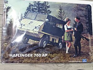 Blechschild "STEYR-PUCH-Haflinger"