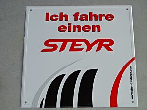 Blechschild "Ich fahre einen STEYR"