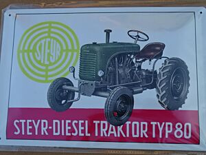 Blechschild "Steyr Traktor Typ 80"